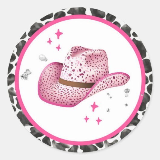 Autocollant de cowgirl Disco Rose (Devant)