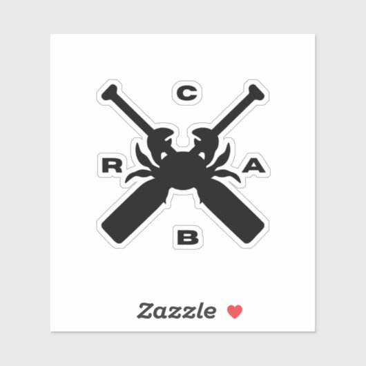 Autocollant de crabe d'aviron (Feuille)