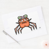 Autocollant de crabe grincheux drôle (Enveloppe)