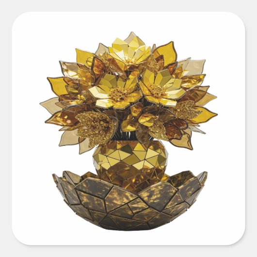 Autocollant de craft abstrait argent radiant (Devant)