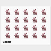 Autocollant de Craft Abstrait Rose Attrayant (Feuille)