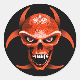 Autocollant de crâne de diable