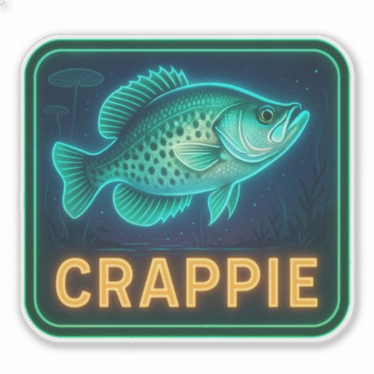 Autocollant de CRAPPIE néon (Devant)