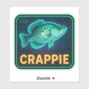 Autocollant de CRAPPIE néon
