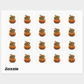 Autocollant de créature de citrouille moussue mign (Feuille)