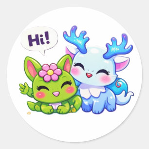 Autocollant de créature de fantaisie kawaii Pulspu