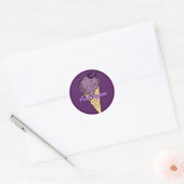 Autocollant de crème glacée d'aubergine (Enveloppe)
