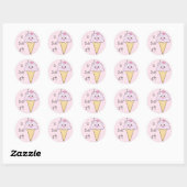 Autocollant de crème glacée Kawaii (Feuille)