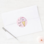 Autocollant de crème glacée Kawaii (Enveloppe)