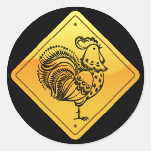 Autocollant de croisement de poulet