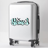 Autocollant de croix de calligraphie de lettrage d (Sur valise)