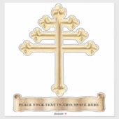 Autocollant de croix de l'Église maronite avec tex (Feuille)