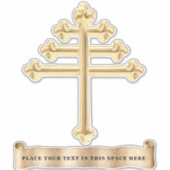 Autocollant de croix de l'Église maronite avec tex (Devant)