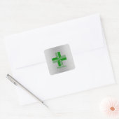 Autocollant de croix de pharmacie en argent (Enveloppe)