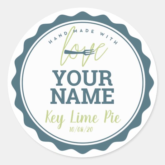 Autocollant de cuisine pour étiquette de boulanger (Devant)