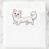 Autocollant de dachshund de chat blanc mignon – Co (Sac)
