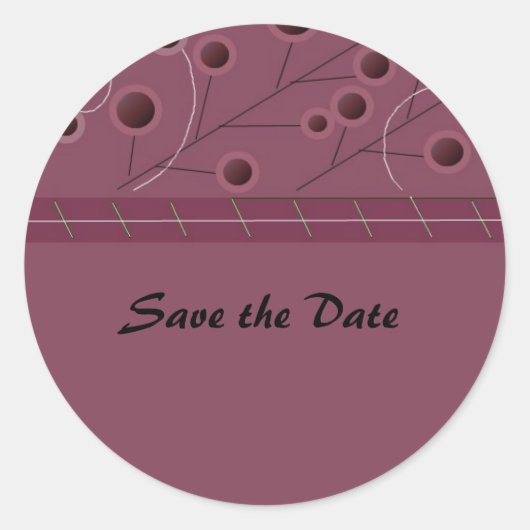 Autocollant de date de sauvegarde florale de framb (Devant)