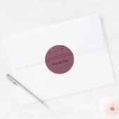 Autocollant de date de sauvegarde florale de framb (Enveloppe)