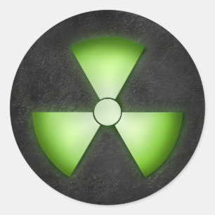 Autocollant de déchets nucléaires