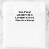 Autocollant de déconnexion du sous-panneau situé d (Sac)