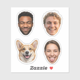Autocollant de découpage de visage personnalisé po