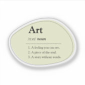 Autocollant de définition de dictionnaire d'art pe (Devant)