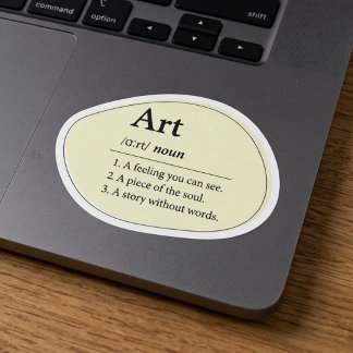 Autocollant de définition de dictionnaire d'art pe