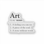 Autocollant de définition de dictionnaire d'art pe (Devant)