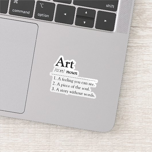 Autocollant de définition de dictionnaire d'art pe (Détail)