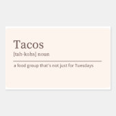 Autocollant de définition Tacos (Devant)