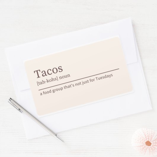 Autocollant de définition Tacos (Enveloppe)