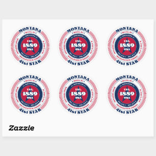 Autocollant de design du cercle patriotique du Mon