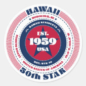 Autocollant de design du cercle patriotique Hawaii (Devant)
