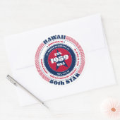 Autocollant de design du cercle patriotique Hawaii (Enveloppe)