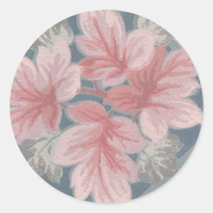 Autocollant de design Feuille rose victorien