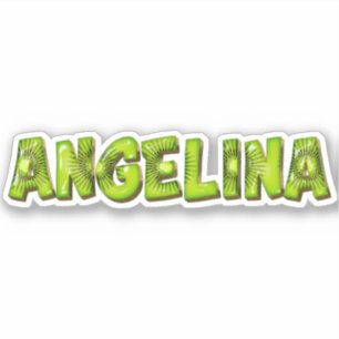 Autocollant de design Kiwi Angelina Name Sticker