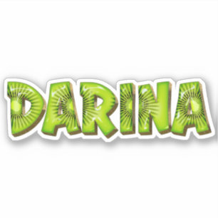 Autocollant de design Kiwi Darina Name Sticker