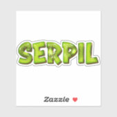 Autocollant de design Kiwi Serpil Name Sticker (Feuille)