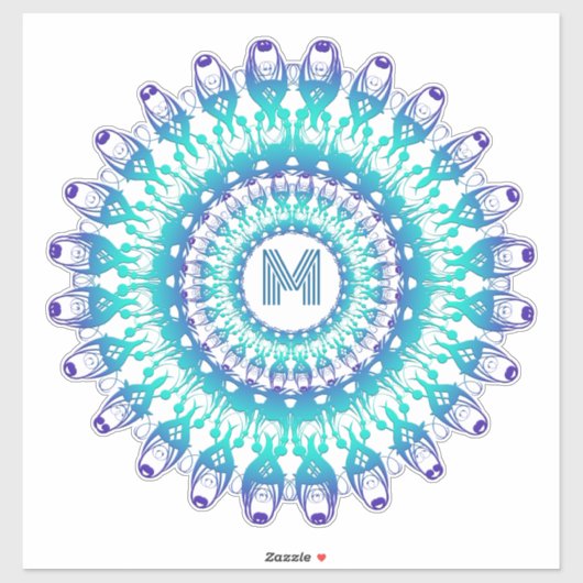 Autocollant de design Mandala ethnique (Feuille)