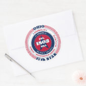 Autocollant de design Patriotic Ohio Circle (Enveloppe)