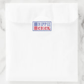 autocollant de design rétro Hippie Chick (Sac)