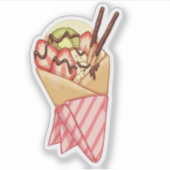 Autocollant de dessert crêpe mignon (Devant)