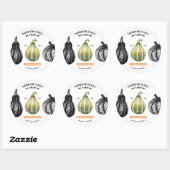 Autocollant de dessin à pinceau pour Citrouilles d (Feuille)