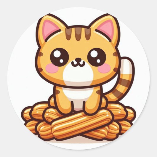 autocollant de dessin animé de Churro cat (Devant)