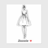 Autocollant de dessin de mode (Feuille)