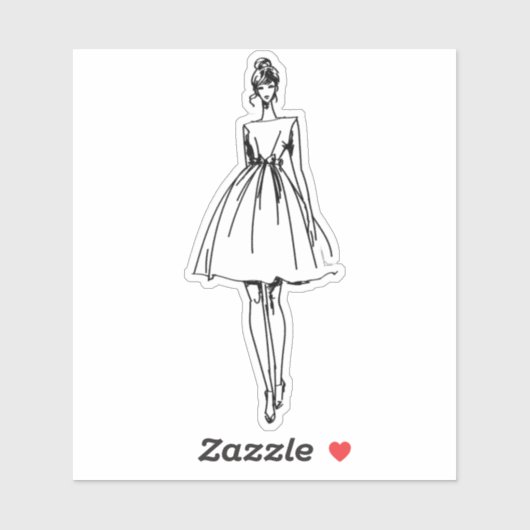 Autocollant de dessin de mode (Feuille)