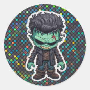 Autocollant de dessin du monstre Chibi Frankenstei