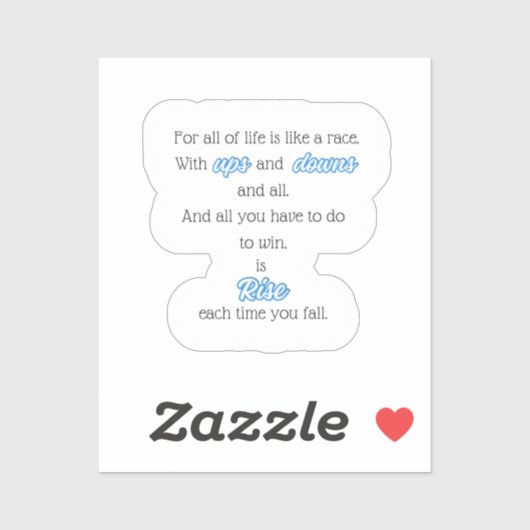 Autocollant de devis inspirant (Feuille)