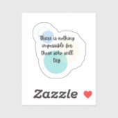 Autocollant de devis inspirant (Feuille)