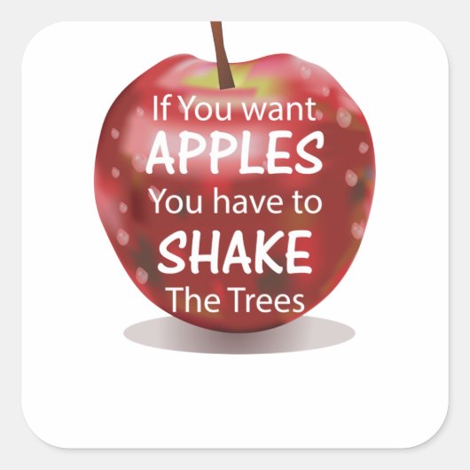 Autocollant de devis motivationnel Apple (Devant)